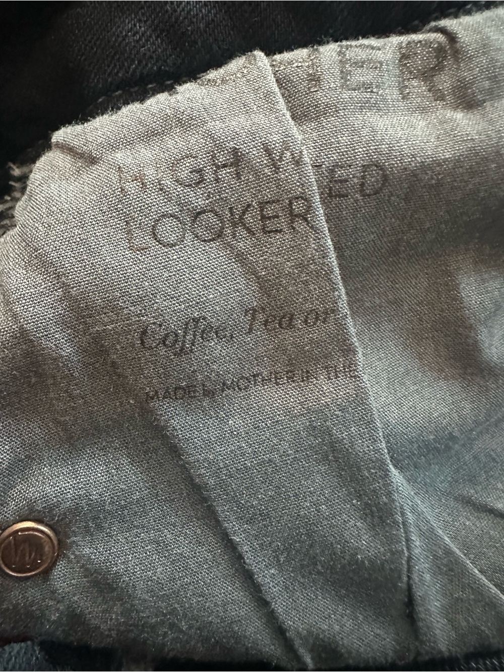 MOTHER Denim High Waisted Looker 28 6 Coffee, Tea or Me skinny dark designer - Picture 12 of 14